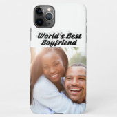 Coque iPhone 11Pro Max Best Boyfriend photo noir texte 3d (Dos)