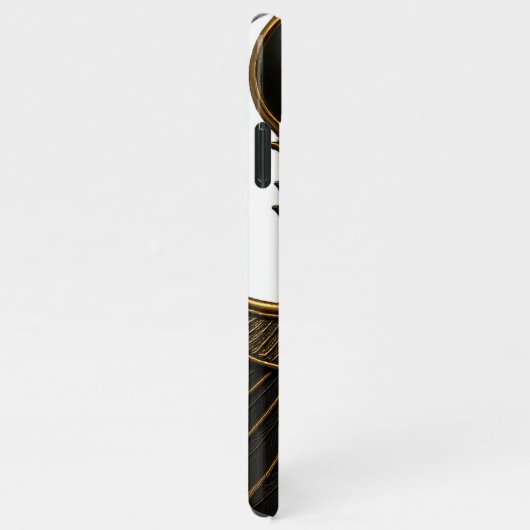 Coque iPhone 11Pro Max Black and Gold Pharaonic Beetle iPhone Case (Côté droit)