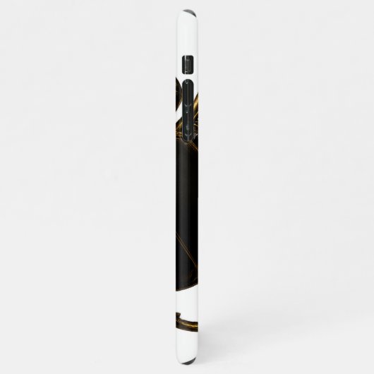 Coque iPhone 11Pro Max Black and Gold Pharaonic Beetle iPhone Case (Côté gauche)