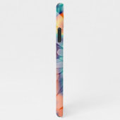 Coque iPhone 11Pro Max Bleu Vert Violet orange Jaune Blanc Tie Dye Art (Côté droit)