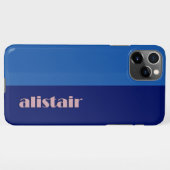 Coque iPhone 11Pro Max Block Colours With Personalization (Dos Horizontal)