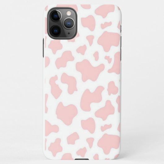 Coque iPhone 11Pro Max boîte de téléphone d'impression de vache rose (Dos)