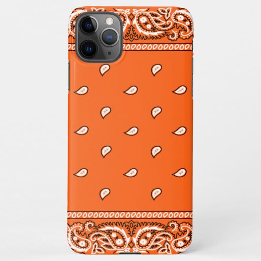 Coque iPhone 11Pro Max Boîtier téléphonique Bandana Orange (Dos)