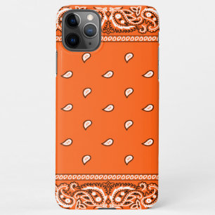 Coque iPhone 11Pro Max Boîtier téléphonique Bandana Orange