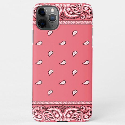 Coque iPhone 11Pro Max Boîtier téléphonique rose Bandana pour iPhone (Dos)