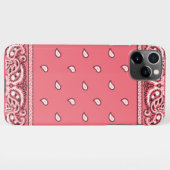Coque iPhone 11Pro Max Boîtier téléphonique rose Bandana pour iPhone (Dos Horizontal)