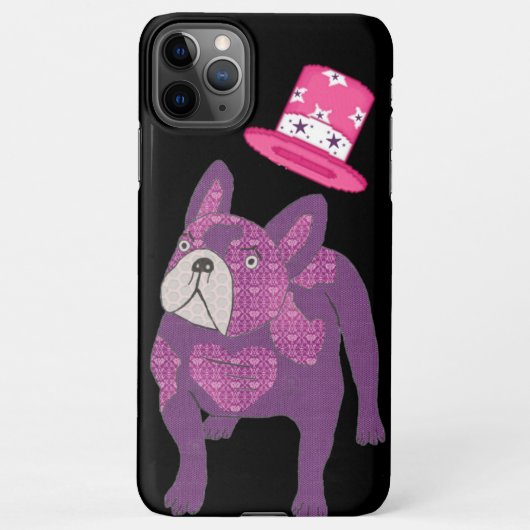 Coque iPhone 11Pro Max Bouledogue français cylindre French Bulldog (Dos)