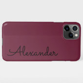 Coque iPhone 11Pro Max Boutique personnalisée Maroon Berry manuscrite BUD (Dos Horizontal)