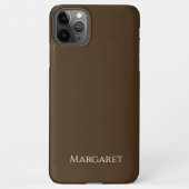 Coque iPhone 11Pro Max  brown | Minimal Modern Initial Monogram  (Dos)