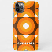 Coque iPhone 11Pro Max Brown Orange Jaune Retro Motif d'Art du Milieu du  (Dos)