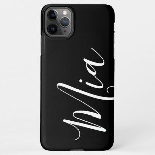 Coque iPhone 11Pro Max Calligraphie noir simple pour les noms courts