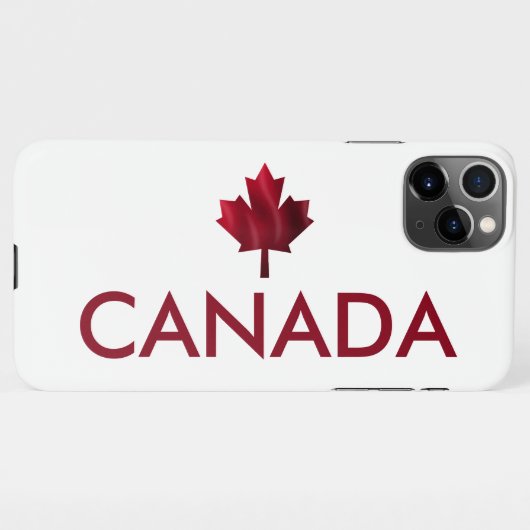 Coque iPhone 11Pro Max Canada et Feuille d'érable rouge (Dos Horizontal)