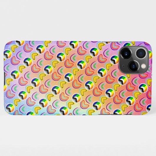 Coque iPhone 11Pro Max Capa Para iPhone RAINBOW Love Lgbtqia+ (Dos Horizontal)