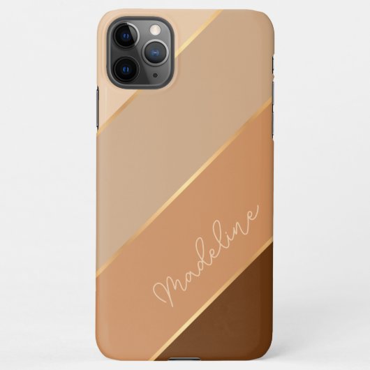 Coque iPhone 11Pro Max Caramel d'automne personnalisé Épicé Latte Couleur (Dos)