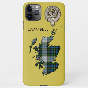 Coque iPhone 11Pro Max Carte Clan Campbell Crest & Dress Tartan