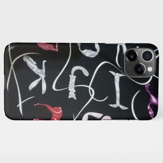 Coque iPhone 11Pro Max Cavalier noir (Dos Horizontal)