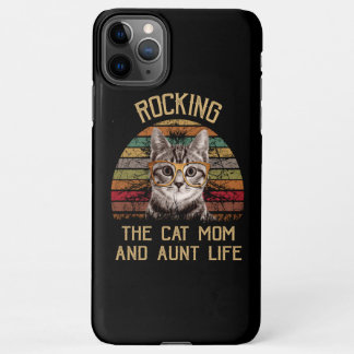 Coque iPhone 11Pro Max Chat| Vintage Rocking The Cat Mom And Tante Life