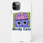 Coque iPhone 11Pro Max Chats Nerdy, Conception Cerveau (Dos)