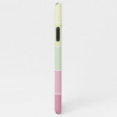 Coque iPhone 11Pro Max Chaux rose clair Chartreuse Motif rayé vert (Côté droit)