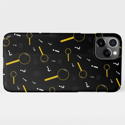 Coque iPhone 11Pro Max Chercheur privé noir (Dos Horizontal)