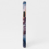 Coque iPhone 11Pro Max Chic violet foncé violet bleu quartz Agate Motif (Côté droit)