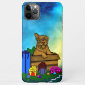 Coque iPhone 11Pro Max Chiot dans une boîte, Joyeux Noël (Dos)