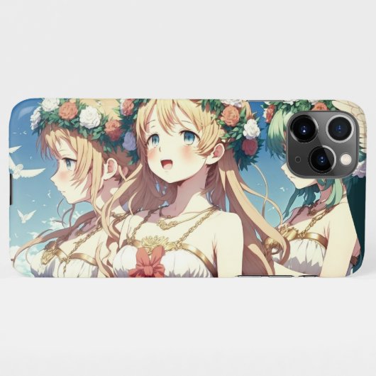 Coque iPhone 11Pro Max Choeur d'anime (Dos Horizontal)
