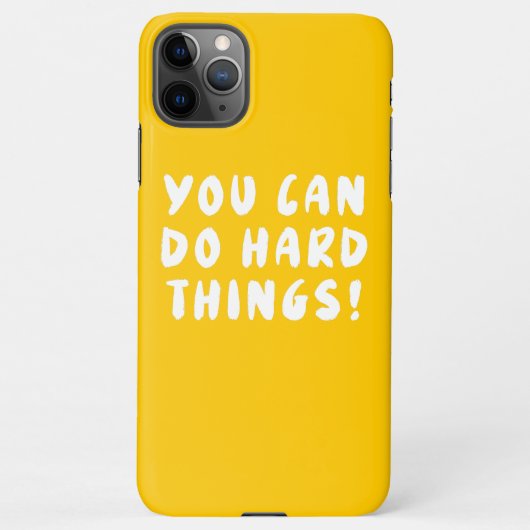 Coque iPhone 11Pro Max Citation Inspirationnelle Jaune Positive (Dos)