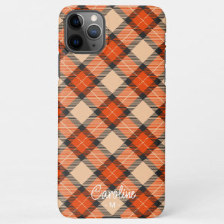 Coque iPhone 11Pro Max Citrouille d'automne personnalisé Orange Brown Tar