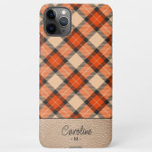 Coque iPhone 11Pro Max Citrouille d'automne personnalisé Orange Brown Tar (Dos)