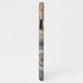 Coque iPhone 11Pro Max Classé Beige Brown Ambre gris Quartz Agate Motif (Côté droit)
