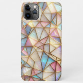 Coque iPhone 11Pro Max Classé Faux Iridescente en verre Polygone Mosaïque (Dos)