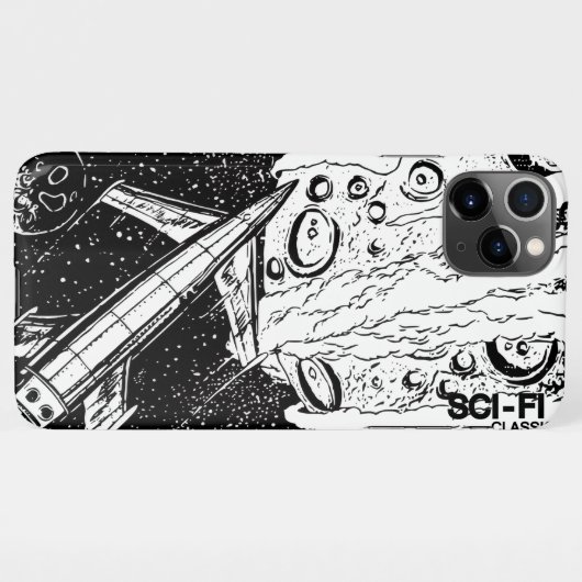 Coque iPhone 11Pro Max Classique rétro SCI-FI (Dos Horizontal)