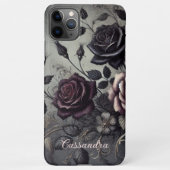 Coque iPhone 11Pro Max Classy Chic Rose Beaux-Art Botanique Peinture (Dos)
