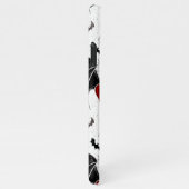 Coque iPhone 11Pro Max Coeur d'Halloween avec ailes de chauve-souris noir (Côté droit)