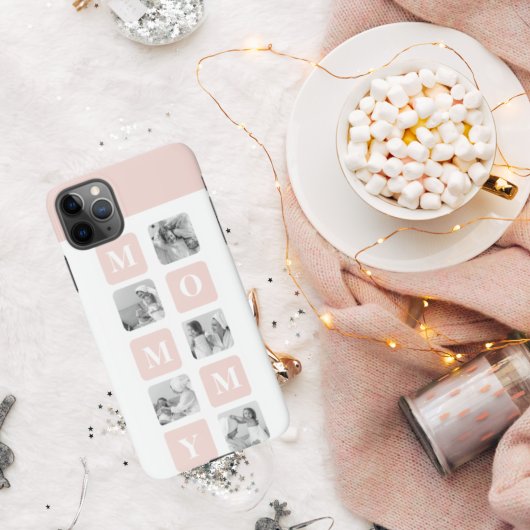 Coque iPhone 11Pro Max Collage tendance Photo & Pastel rose Meilleur cade