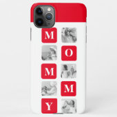 Coque iPhone 11Pro Max Collage tendance Photo & Red Best Mommy Cadeau (Dos)