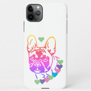 Coque iPhone 11Pro Max Collier coeur pour Bouledogue Français