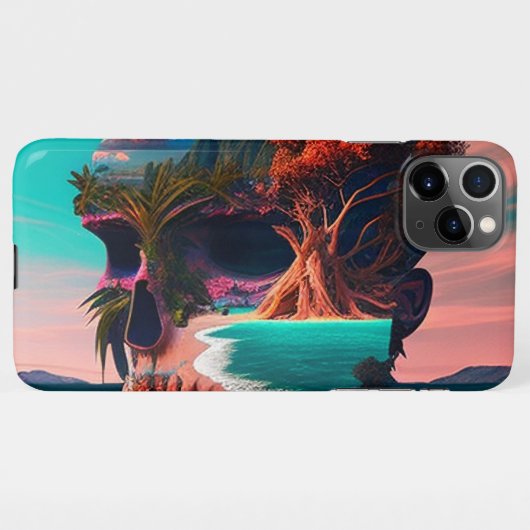 Coque iPhone 11Pro Max Colored skull (Dos Horizontal)
