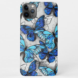 Coque iPhone 11Pro Max Composition des White and Blue Butterflies