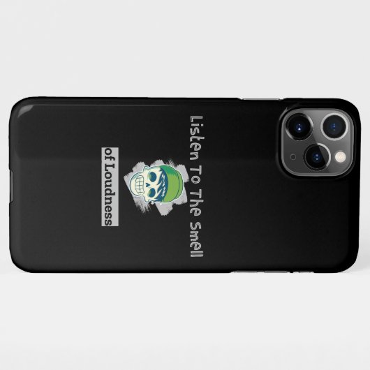 Coque iPhone 11Pro Max Conception drôle du cerveau (Dos Horizontal)