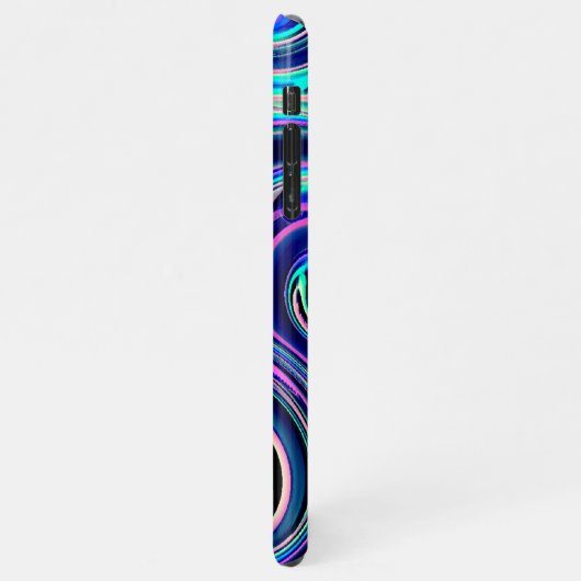 Coque iPhone 11Pro Max Cool bleu turquoise violet rose Motif (Côté gauche)