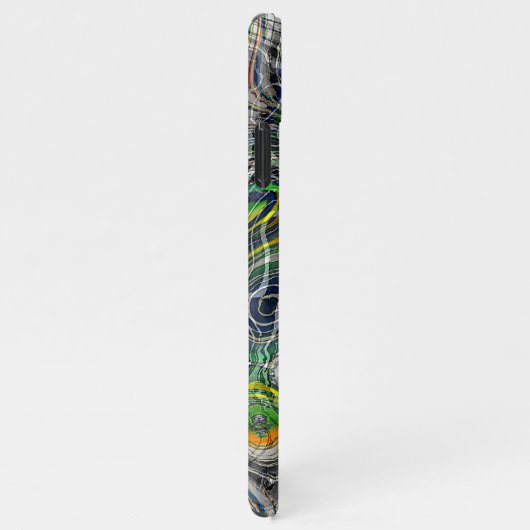 Coque iPhone 11Pro Max Cool funky Retro Chic Fractal Marbled Art Motif (Côté droit)