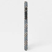 Coque iPhone 11Pro Max Cool Gris Bleu Brown Fil d'acier usé Motif (Côté gauche)