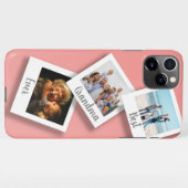 Coque iPhone 11Pro Max Coral Best Grandma Ever 3 Photo Collage (Dos Horizontal)