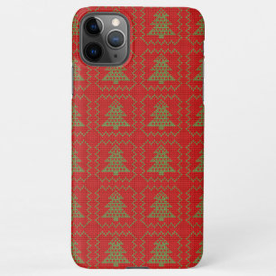 Coque iPhone 11Pro Max Cosy sapin de Noël affreux pull à damiers motif