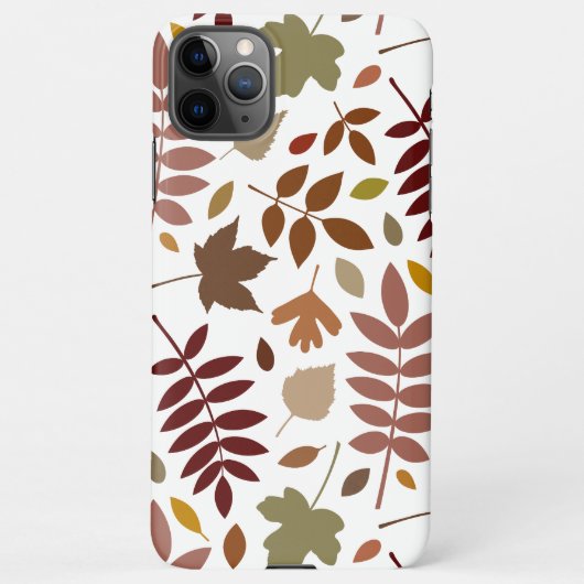 Coque iPhone 11Pro Max Couleurs d'automne en blanc pour les Feuilles tomb (Dos)