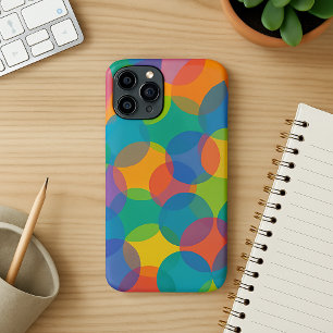 Coque iPhone 11Pro Max Couleurs vives rétro Formes abruptes Motif d'art