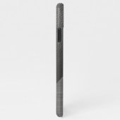 Coque iPhone 11Pro Max Coutume Faux Léger Moyen Gris Foncé Look Cuir (Côté droit)