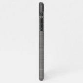 Coque iPhone 11Pro Max Coutume Faux Léger Moyen Gris Foncé Look Cuir (Côté gauche)